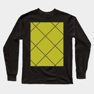 Grid Pattern with black color Long Sleeve T-Shirt